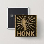 Honk Goose Funny Duck Chicken Meme Button (Vorne & Hinten)