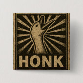 Honk Goose Funny Duck Chicken Meme Button (Vorderseite)