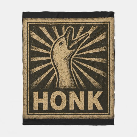 Honk Goose Funny Duck Chicken Meme Fleecedecke (Vorderseite)