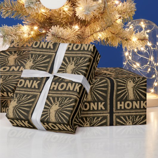 Honk Goose Funny Duck Chicken Meme Geschenkpapier (Feiertage)
