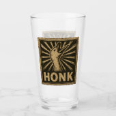 Honk Goose Funny Duck Chicken Meme Glas (Vorderseite)