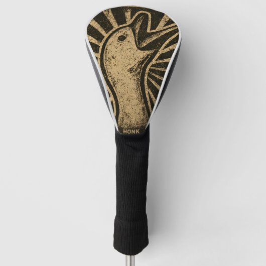 Honk Goose Funny Duck Chicken Meme Golf Headcover (Vorderseite)