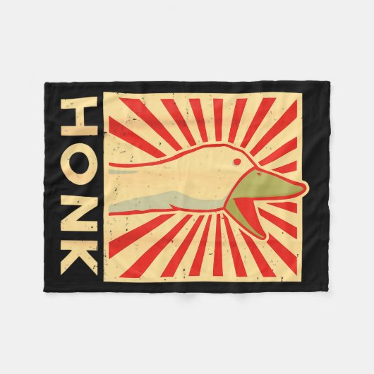 Honk Goose - Funny Duck Chicken Meme Idea  Fleecedecke (Vorderseite (Horizontal))