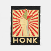 Honk Goose - Funny Duck Chicken Meme Idea  Fleecedecke (Vorderseite)