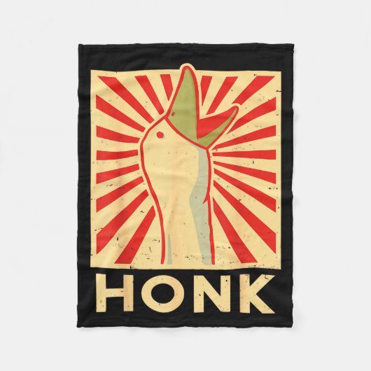 Honk Goose - Funny Duck Chicken Meme Idea Fleecedecke (Vorderseite)