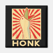 Honk Goose - Funny Duck Chicken Meme Idea Magnet (Vorne)