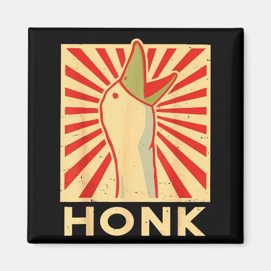 Honk Goose - Funny Duck Chicken Meme Idea Magnet (Vorne)