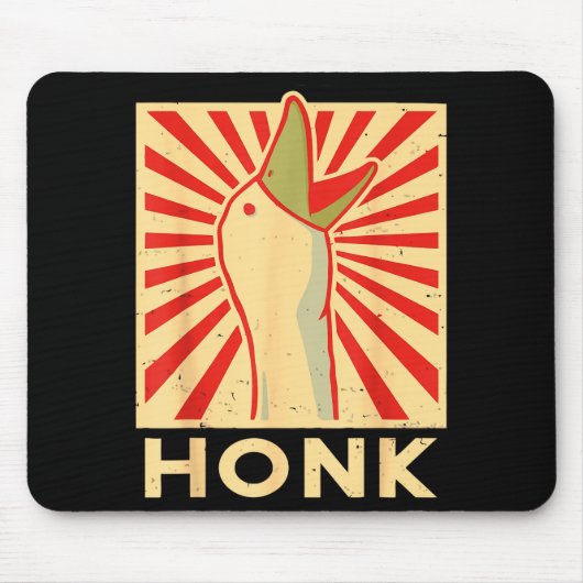 Honk Goose - Funny Duck Chicken Meme Idea Mousepad (Vorne)