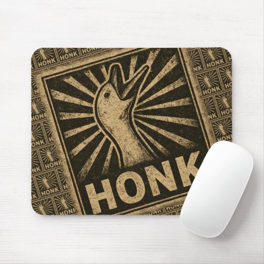Honk Goose Funny Duck Chicken Meme Mousepad (Mit Mouse)