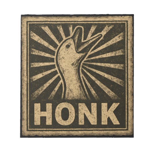 Honk Goose Funny Duck Chicken Meme Notizblock (Vorderseite)