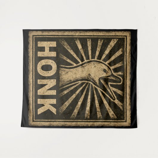 Honk Goose Funny Duck Chicken Meme Wandteppich (Vorderseite (Horizontal))