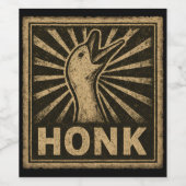 Honk Goose Funny Duck Chicken Meme Weinetikett (Einzelnes Label)
