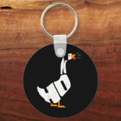 Honk Gose bedrückte Typografie Schlüsselanhänger (Vorderseite)