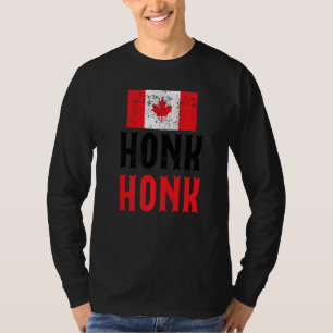 Honk Honk Canadian Truckers Rule Canada Vintag Tr T-Shirt