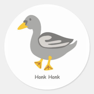 Honk. Honk. Gans Runder Aufkleber