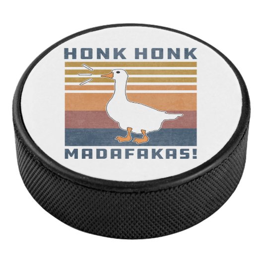 Honk Honk Madafakas Retro Vintag Ente Eishockey Puck (3/4)