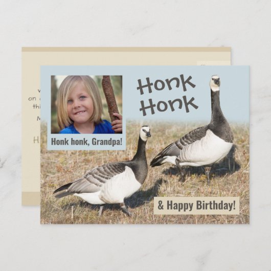 Honk Honk + Opa Geburtstag CC0317 Postkarte (Vorne/Hinten)