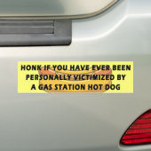 Honk If.. Victomized By A Gas Station Hot Dog Autoaufkleber (Auf Auto)