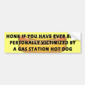 Honk If.. Victomized By A Gas Station Hot Dog Autoaufkleber (Vorne)