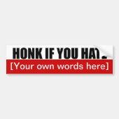 honk-if-you-hass-template-02 autoaufkleber (Vorne)