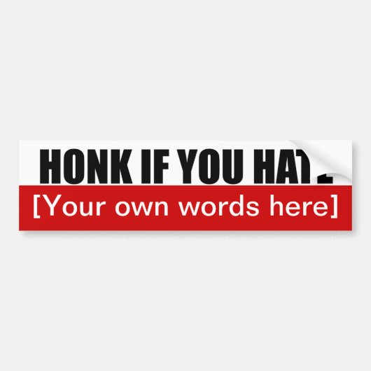 honk-if-you-hass-template-02 autoaufkleber (Vorne)