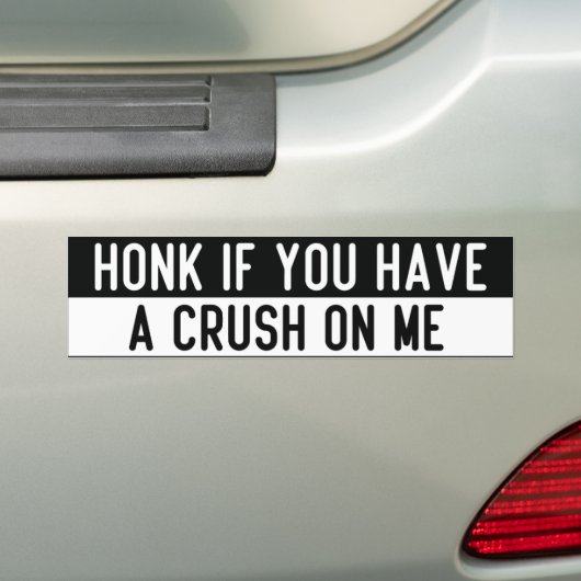 honk if you have a crush on me autoaufkleber (Auf Auto)