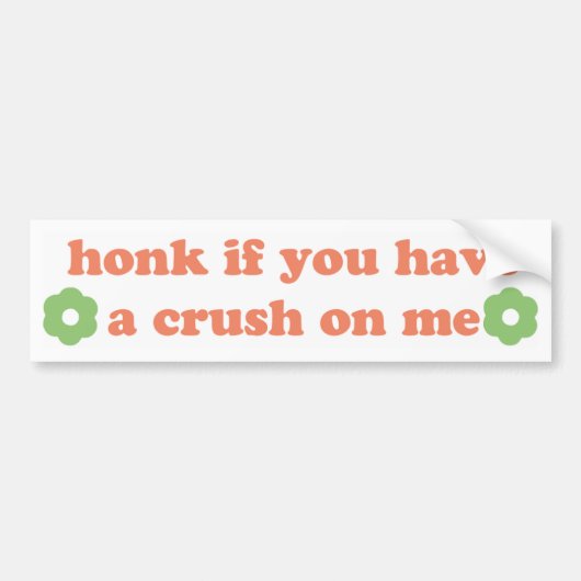 honk if you have a crush on me autoaufkleber (Vorne)