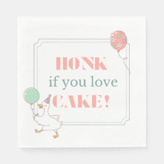 Honk if you love cake dessert napkin serviette