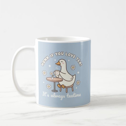 Honk If You Love Tea Cute Goose Mug Kaffeetasse (Links)
