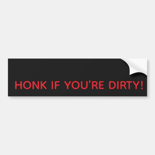 HONK IF YOU’RE DIRTY! BUMPER STICKER AUTOAUFKLEBER (Vorne)