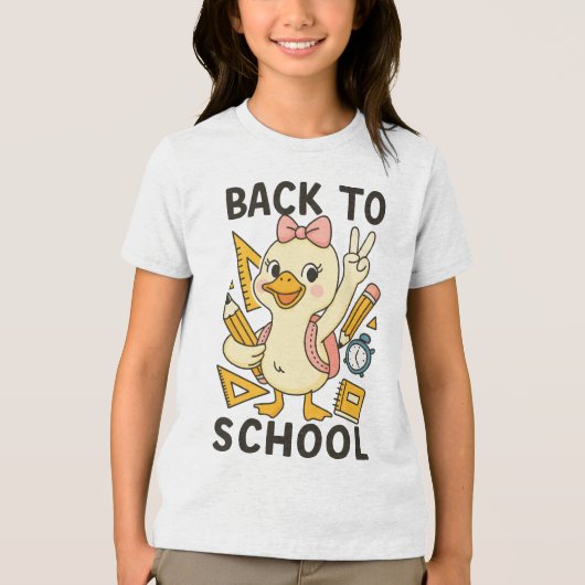 🎒 Honk If You’re Ready for School – Cute Goose Tri-Blend Shirt (Vorderseite)