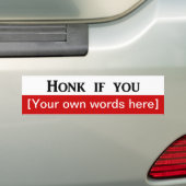 Honk-if-you-Template Autoaufkleber (Auf Auto)
