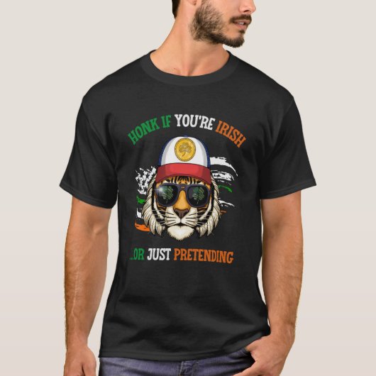 Honk If You're Irish Saint Patricks Day Shamrock T T-Shirt (Vorderseite)