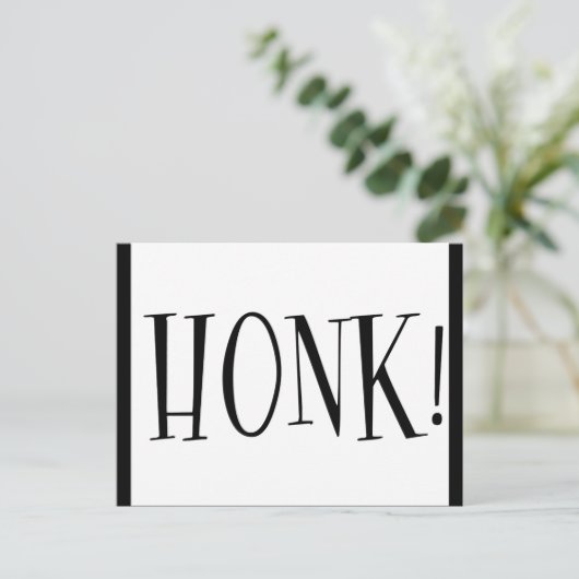 HONK LOUD CAR SOUND HORN POSTCARD POSTKARTE (Stehend Vorderseite)