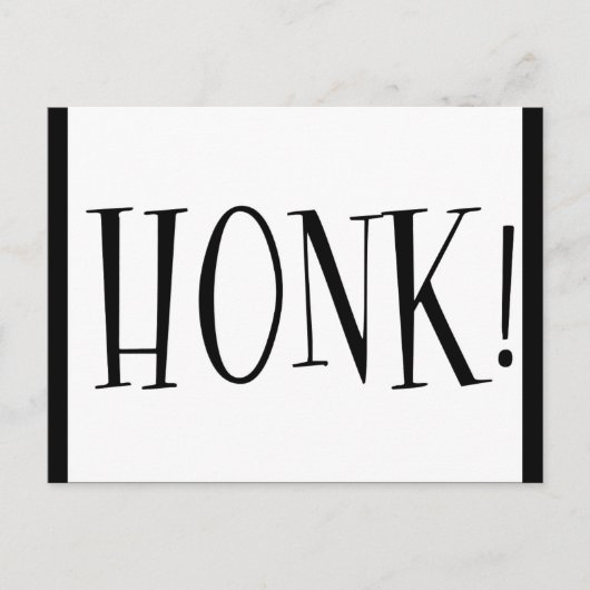 HONK LOUD CAR SOUND HORN POSTCARD POSTKARTE (Vorderseite)