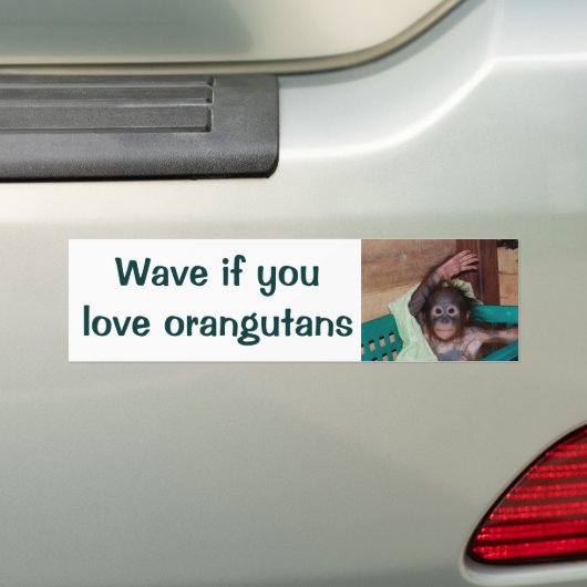 Honk oder bewegen Sie wenn Sie Liebe-Orang-Utans Autoaufkleber (Auf Auto)
