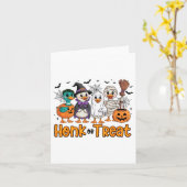 Honk oder Leckerei Funny Goose Halloween Kostüm Sp Karte (Gelbe Blume)