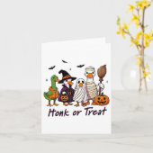 Honk oder Leckerei Goose Halloween Kostümspass Karte (Gelbe Blume)