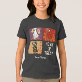 Honk or Treat Funny Halloween Duck  Tri-Blend Shirt (Vorderseite)