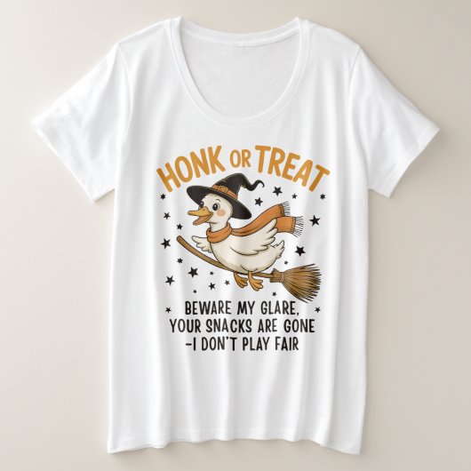 Honk or Treat Funny Halloween Goose Große Größe T-Shirt