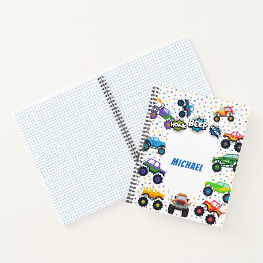 Honk piep Monster LKW Junge Notizblock (Innenseite)