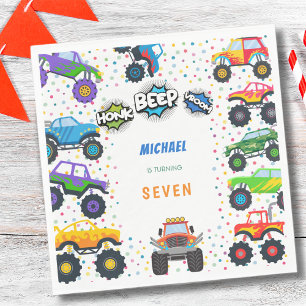 Honk Piep Monster Trucks Junge Geburtstag Serviette