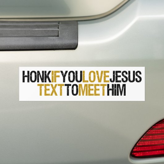 Honk-Text Jesus Autoaufkleber (Auf Auto)
