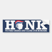 Honk to fire Obama - White ReTrumplican Design -.p Autoaufkleber (Vorne)