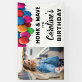 Honk & Wave Birthday Balloon Benutzerdefinierter F Banner (Vertikal)