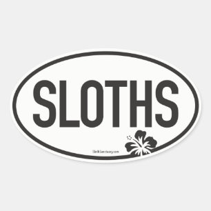 Honk, wenn du Liebe SLOTHS? Ovaler Aufkleber