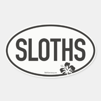 Honk, wenn du Liebe SLOTHS? Ovaler Aufkleber