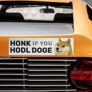HONK wenn Sie Doge Dogecoin Shiba Inu Stock Autoaufkleber