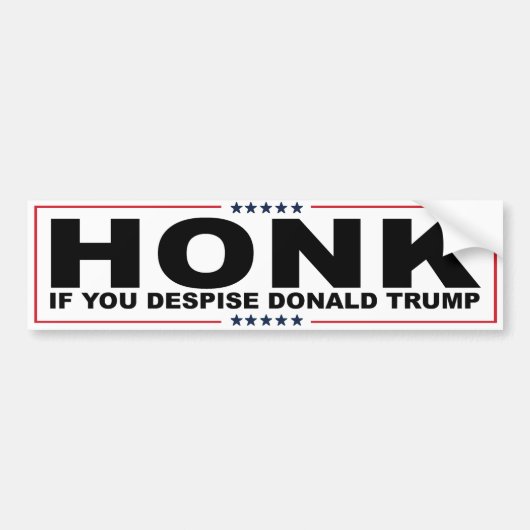 Honk, wenn Sie Donald Trump verachten - Autoaufkleber (Vorne)