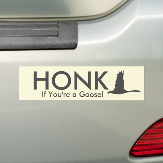 HONK, wenn Sie eine Gans sind! Autoaufkleber (Auf Auto)